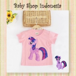 kaos pony peach  large